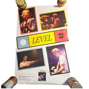 Level 42 World Machine 24x36 Promo Poster Vintage 1986 PolyGram Records Jazz Pop